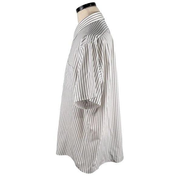 Vintage Towncraft 80's Classic Striped Button Down Short Sleeve Dress Shirt XL - Picture 2 of 8